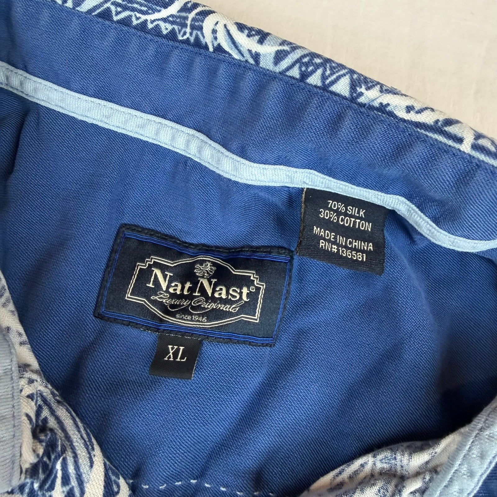 Nat Nast Silk Blend Hawaiian Shirt - Size XL