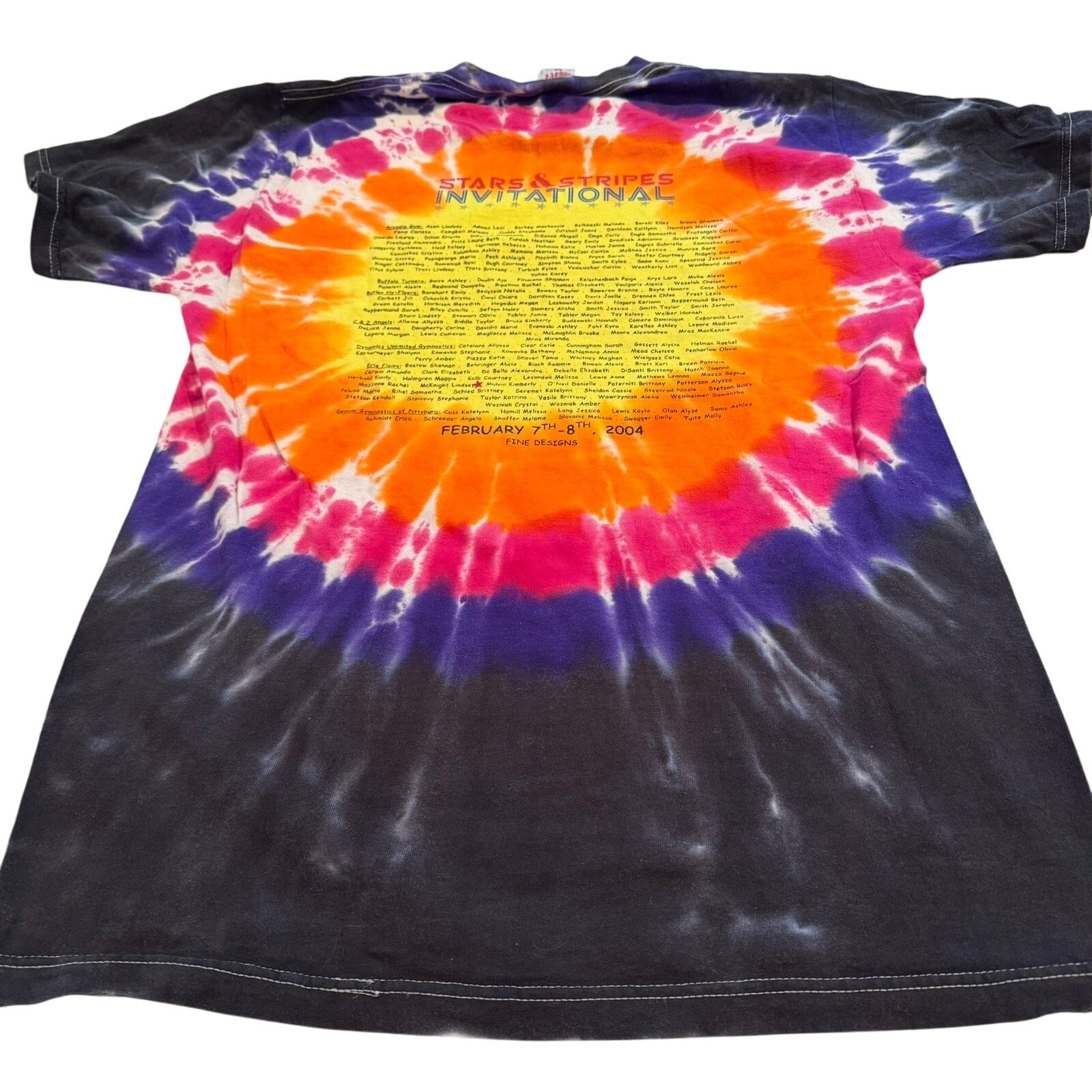 Vintage Tie Dye Gymnastics T Shirt - Size Medium