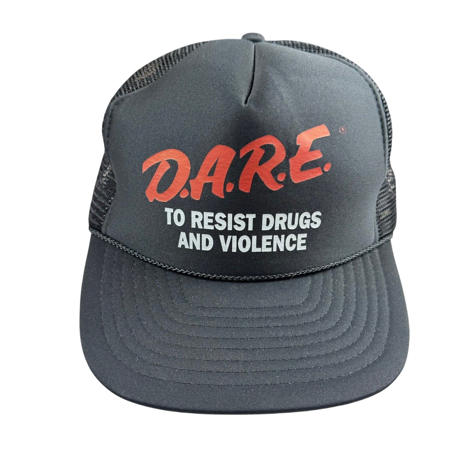 Vintage DARE Snapback Trucker Hat - 90s