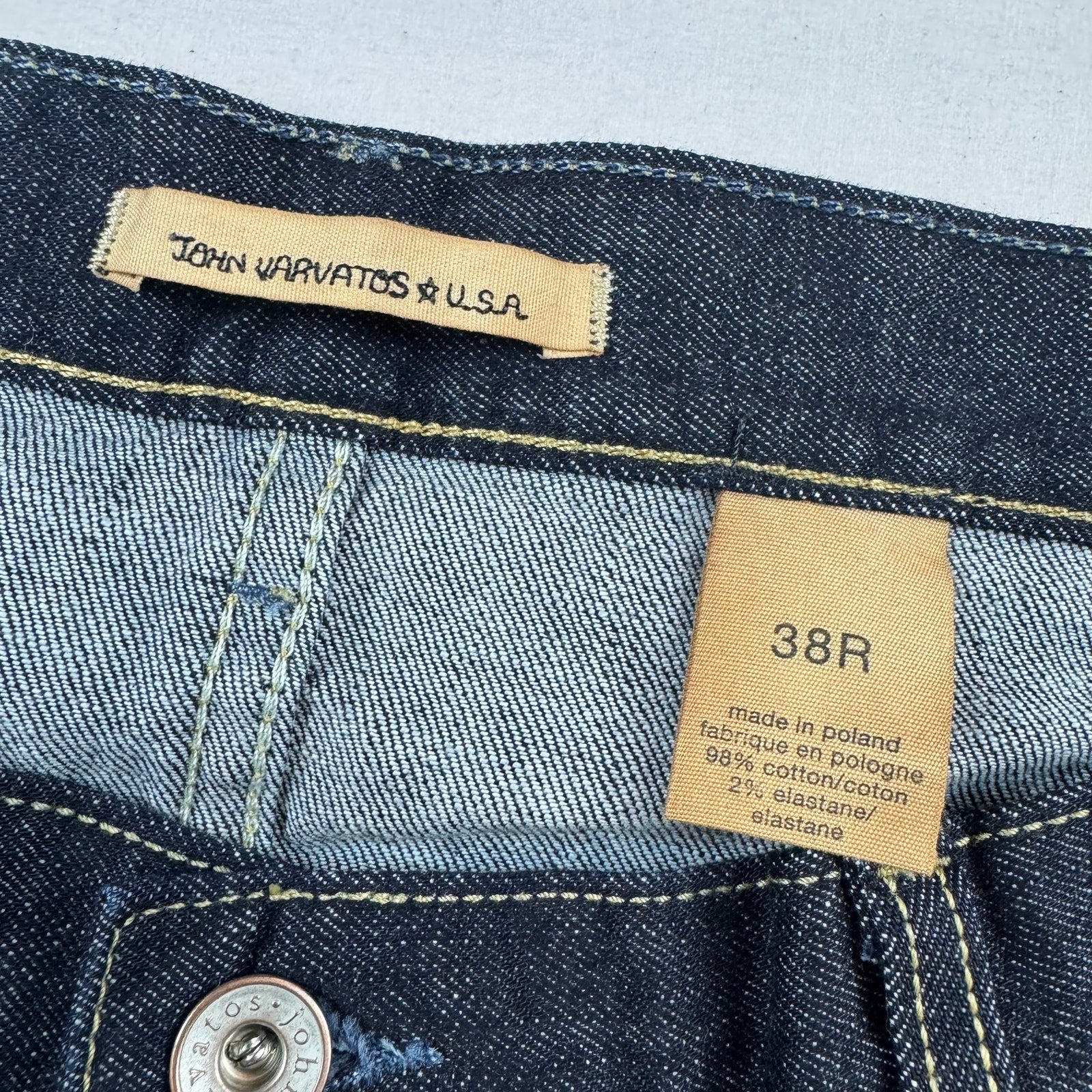 John Varvatos Bowery Straight Jeans Size 38