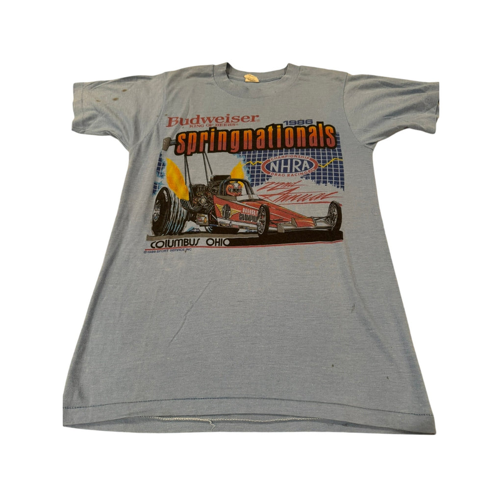 Vintage Budweiser Spring Nationals Drag Racing T Shirt