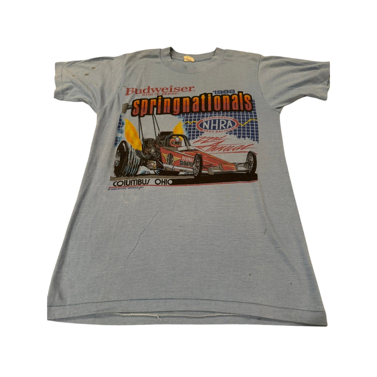 Vintage Budweiser Spring Nationals Drag Racing T Shirt